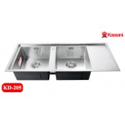 CHẬU RỬA INOX 2 HỘC CÓ CÁNH KASSANI KD-205 CHẬU RỬA INOX 2 HỘC CÓ CÁNH KASSANI KD-205